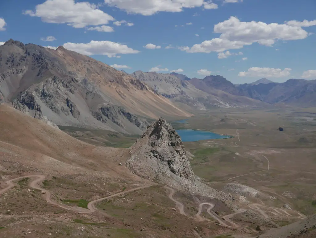 arrivée sur la vallée Hermoso en province de Mendoza en Argentine