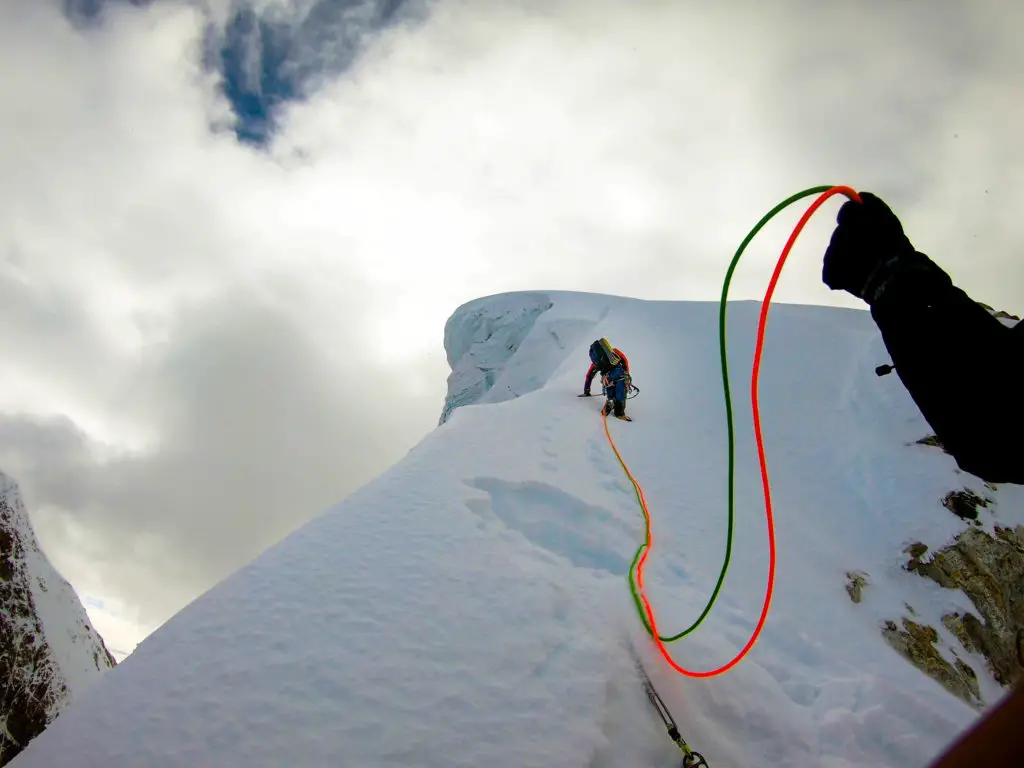 les derniers mètres de Tcheu cte panthère sur le Grosvenor (Sichuan, Chine)