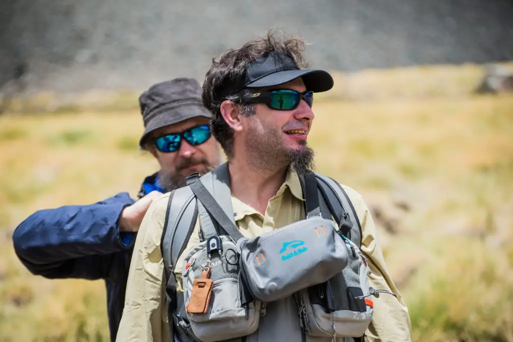 Michaël Rouhaud durant un voyage pêche à la mouche en Patagonie du Nord en Argentine