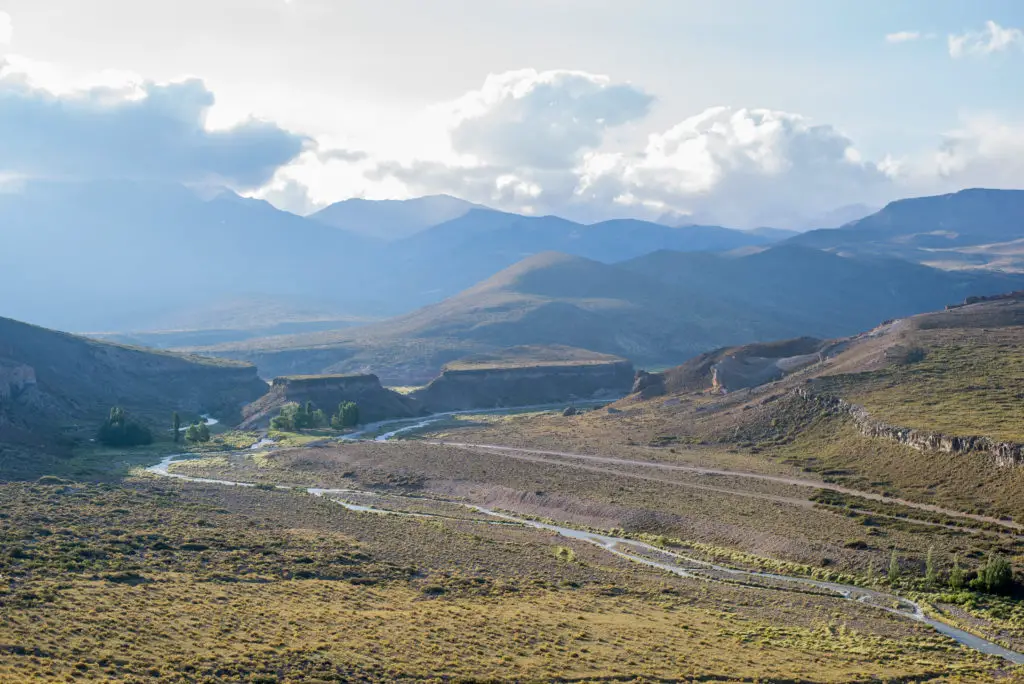 Paysage depuis le Castillo de Pincheira à 30 km de Malargue en argentine