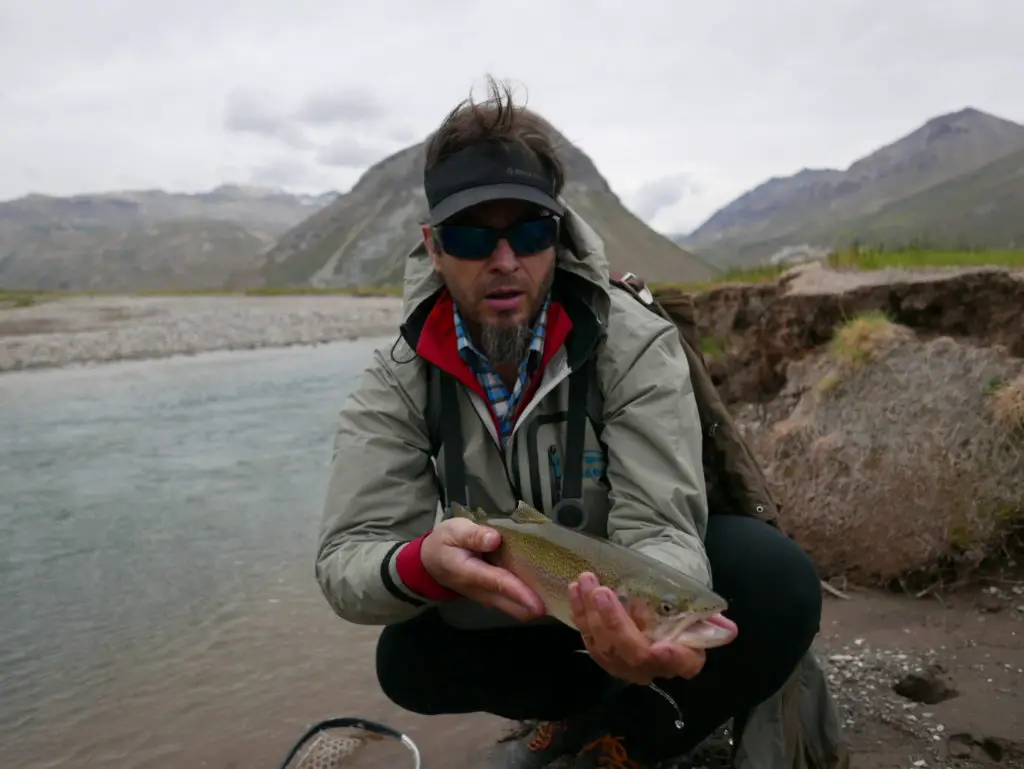 première truite sur el cura en valle noble en argentine