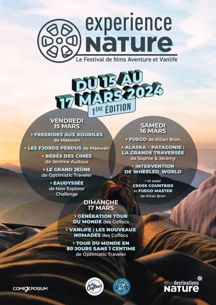 Programme du Festival EXPERIENCE NATURE de films Aventure et Vanlife