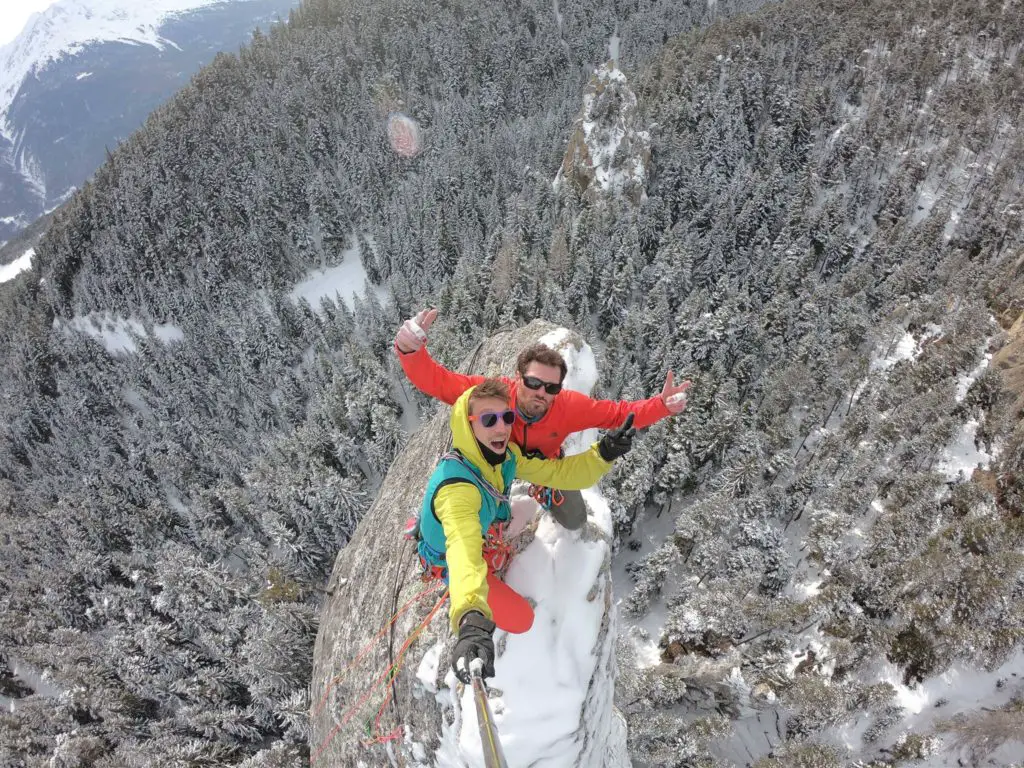 escalade sur le monolithe à sardiere en maurienne