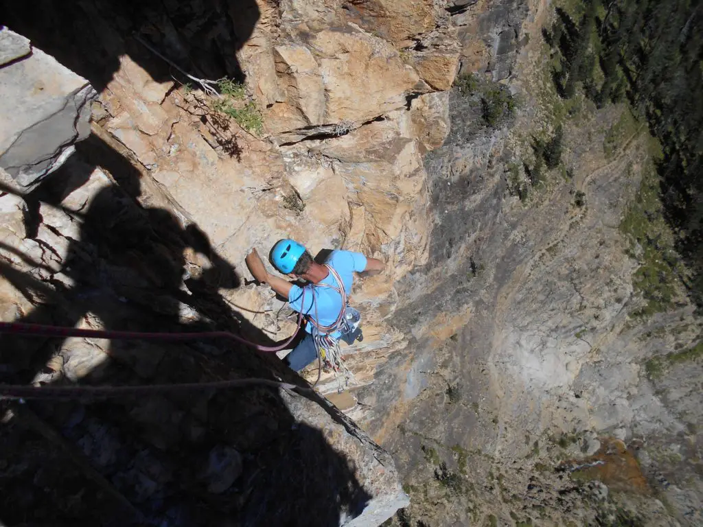 Un 7a cadeau dans la première partie de Los Prismaticos de Gavin à Ordesa