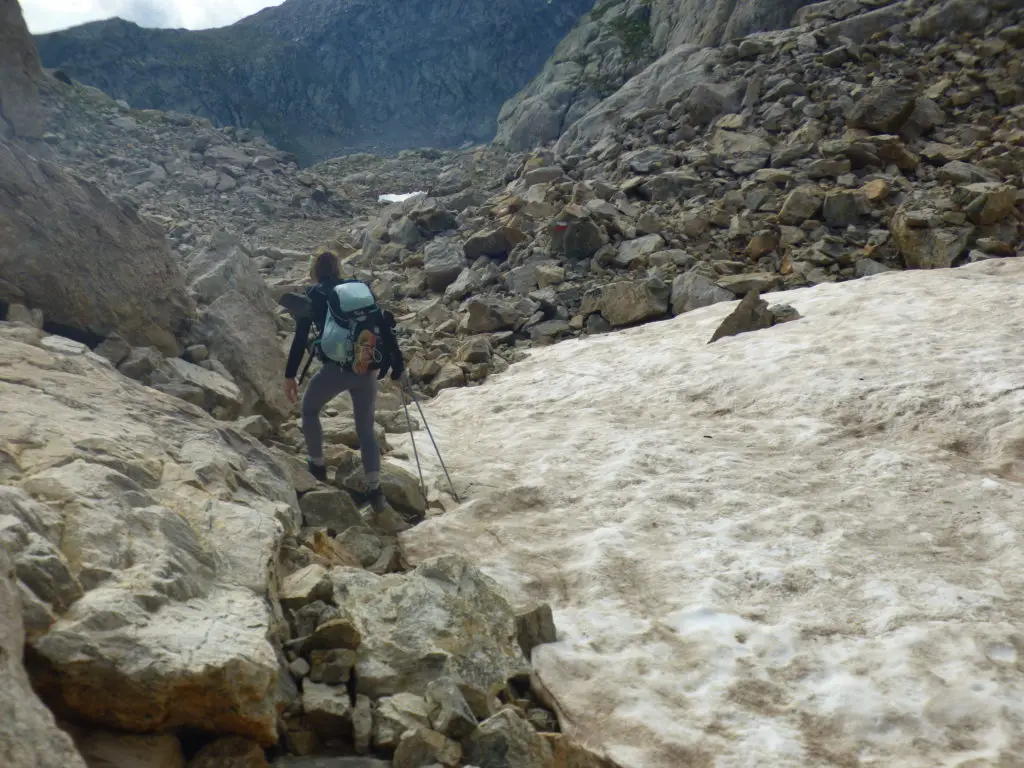 passage de pierriers vers la vallée des Merveilles