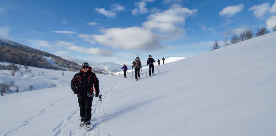 randonnée en raquettes à neige en Corse dans le Massif du Cintu