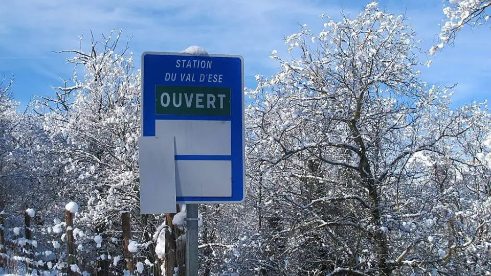 Station du Val d'ese en Corse durant l'hiver