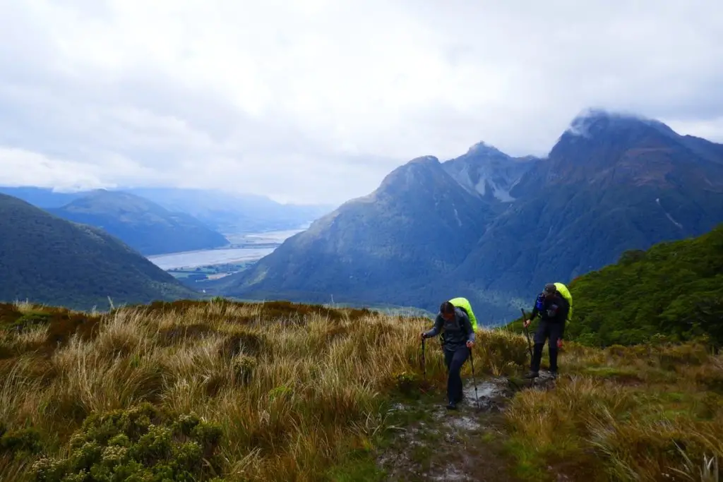 Sugarloaf Pass au début de notre randonnée sur le Five Passes en Nouvelle-Zélande