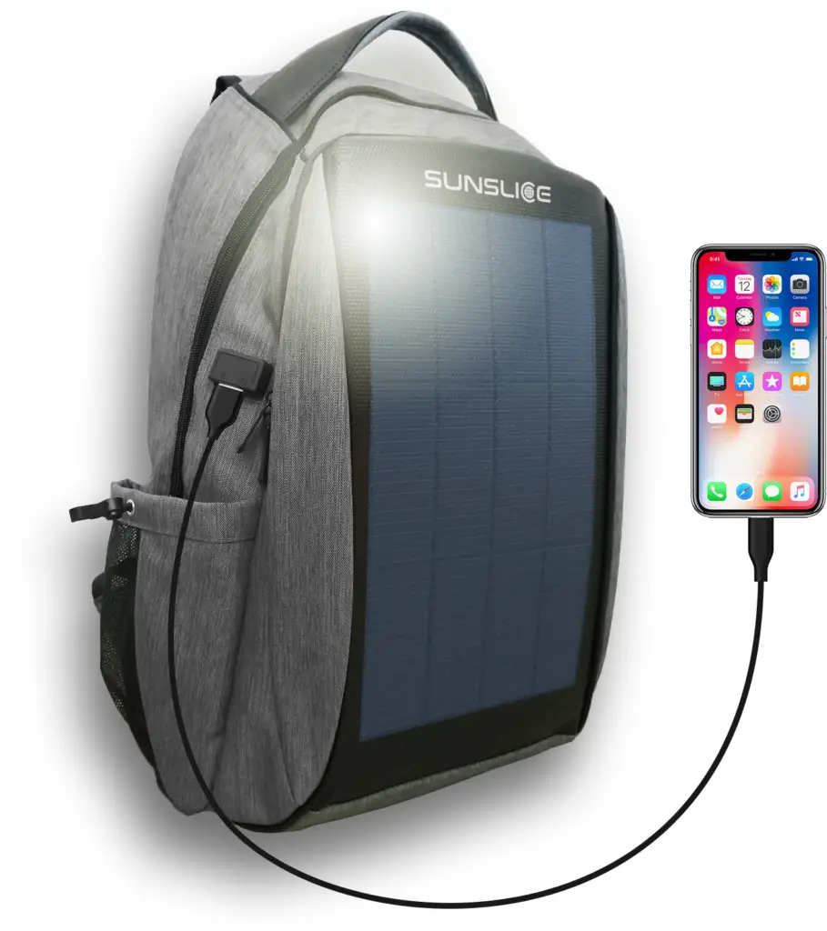 Zenith le sac à dos solaire de Sunslice pour garder son téléphone chargé