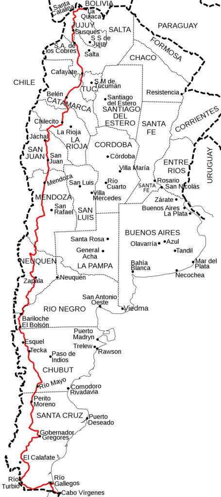 La route 40 en Argentine du Nord au Sud du pays