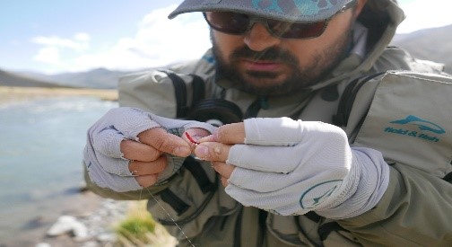 Montage d'une San Juan Worn en Sauteuse pour pêcher en Argentine