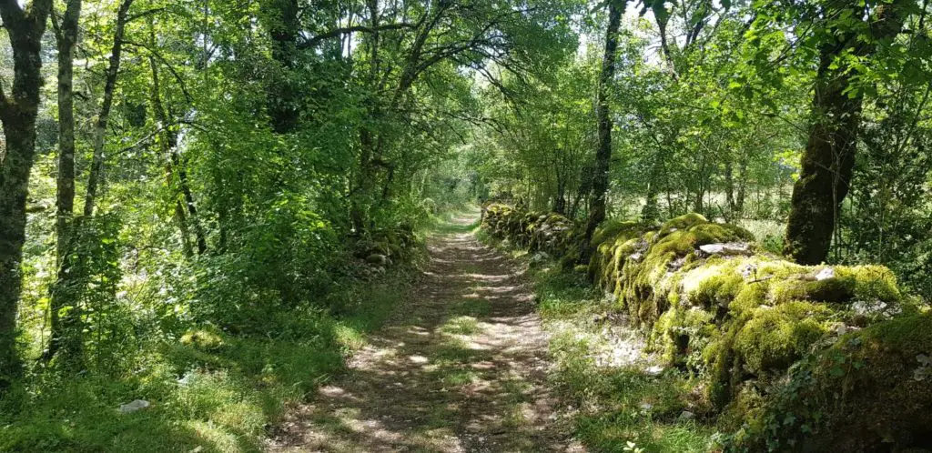 sentier de randonnée dans le lot