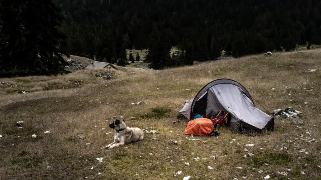 bivouac sur la traversée du Vercors à pied