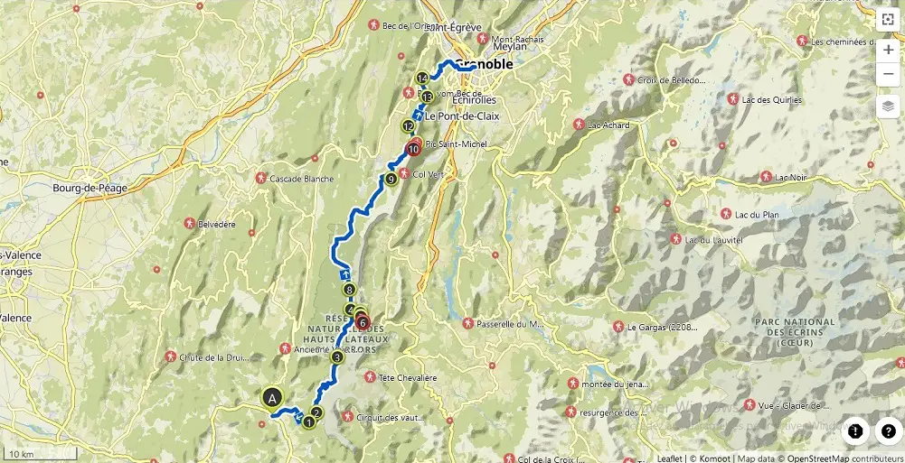 la traversée du vercors à pied en 6 jours de Die à grenoble