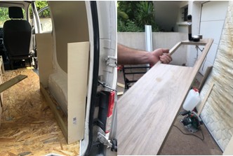 création d'un meuble évier pour un van
