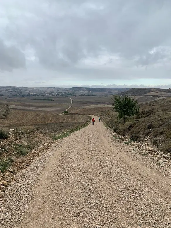 Le désert de la Meseta sur le sentier de rando de saint Jacques