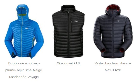 manteau duvet ou plume le plus chaud