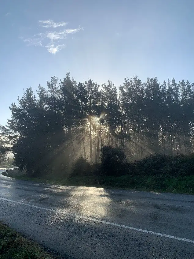 Un magnifique présage avant l’arrivée à St Jacques de Compostelle