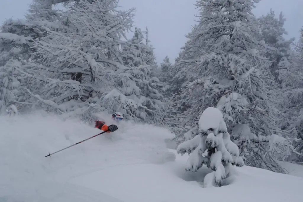 Ski dans la poudre des montagnes du Queyras à ceillac