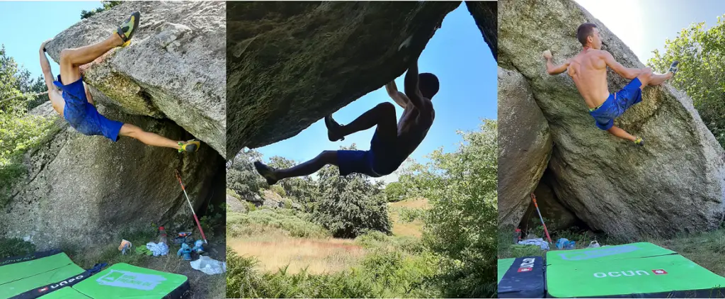 Sven BARTHELEMY  dans le bloc Homo Débilus 7C à Charraix