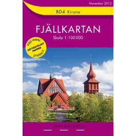 carte de randonnée bd4 kiruna fjallkartan en Suède