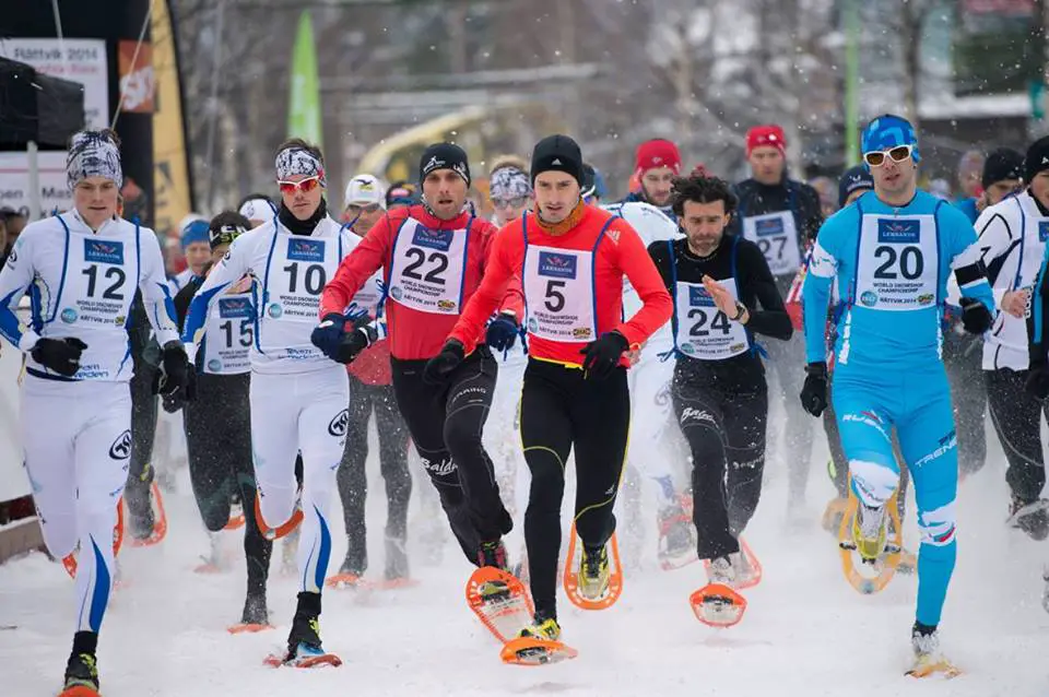 Course en raquettes à neige compétition et coupe de monde