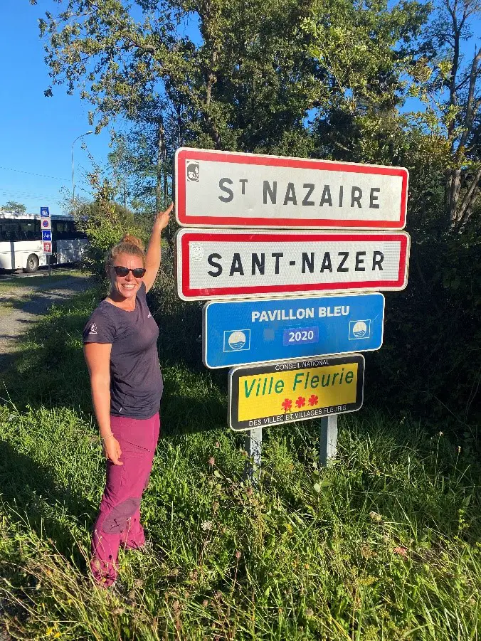 L’arrivée à St Nazaire après 81 jours de randonnée sur le sentier des douaniers GR34