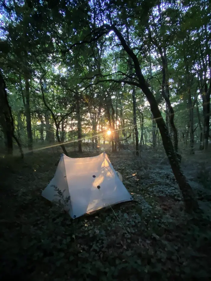 Le bonheur de bivouaquer, à proximité de Sarzeau sur le sentier des douaniers GR34