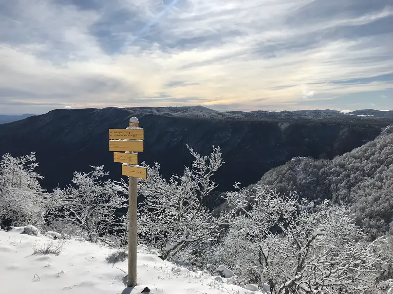 L'hort de Dieu en raquette à neige à l'Aigoual