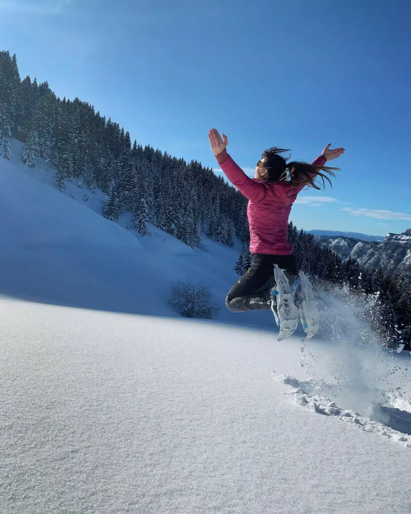 Randonnée raquettes à neige dans le Massif de Beauregard