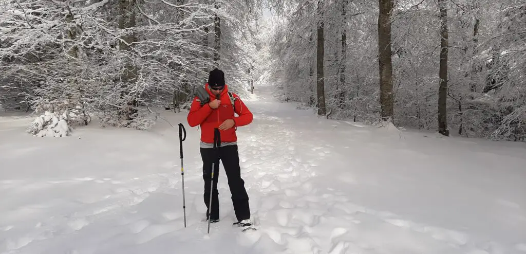 raquette à neige au Mont Aigoual