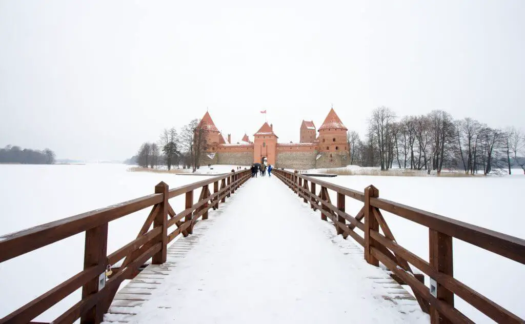 Découvrir la Lituanie l'hiver en Février et le chateau de Trakai