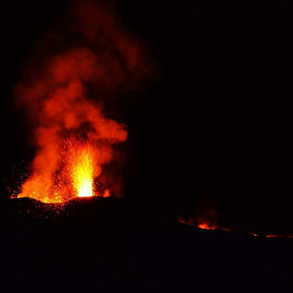 volcan piton de la fournaise sur l'île de la réunion