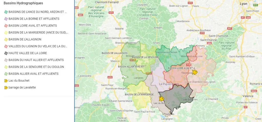 Bassins Hygrographiques de la Haute Loire, un fort potentiel halieutique