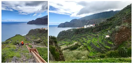 Descente à pied à Santa catalina sur le sentier du GR132 aux Canaries