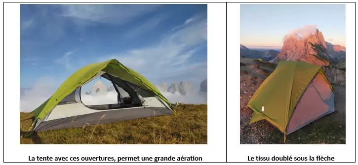 La tente Qaou V4 avec ces ouvertures pour une grande aération