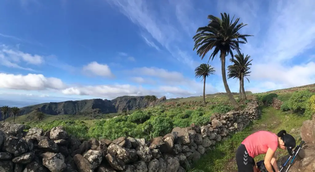 Pause durant notre deuxieme journée de randonnée aux Canaries