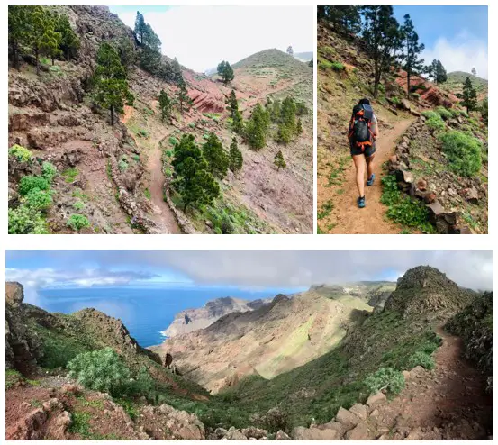 Sentier pour se rendre à emita de Santo proche de Arure aux Canaries