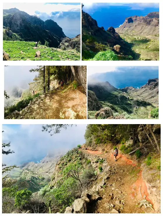 Sur le GR 132 de l'île de la Goméra dans l'archipel des Canaries