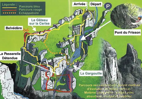 La Via Ferrata les bois des Baltuergues en Aveyron