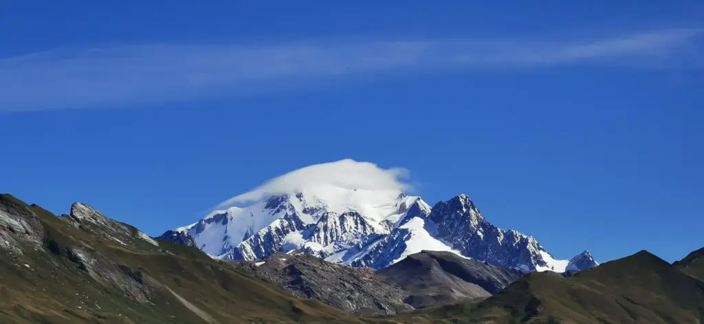 mont blanc depuis la crête des gittes gr 5