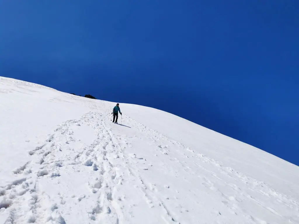 Une bonne accroche sur neige des speedgoat mid gtx 2