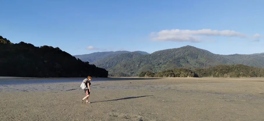 Début de la journée par une traversée d’estuaire en Nouvelle-Zélande