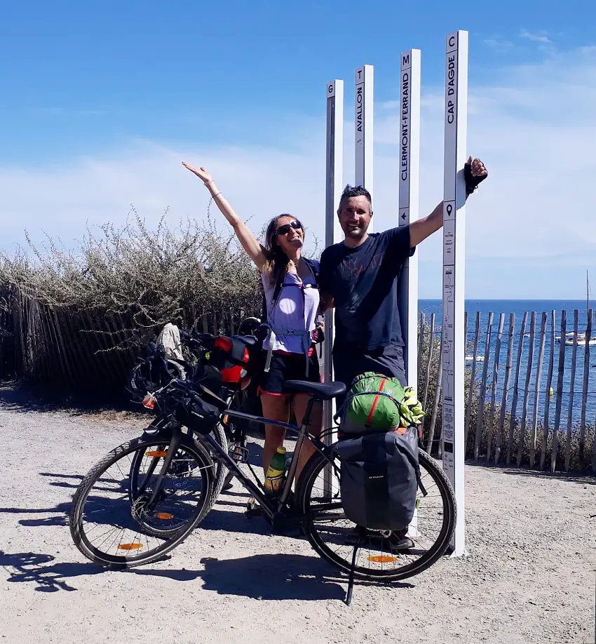 Le Cap d'Agde marque la fin de la GTMC la Grande Traversée du Massif Central à Vélo