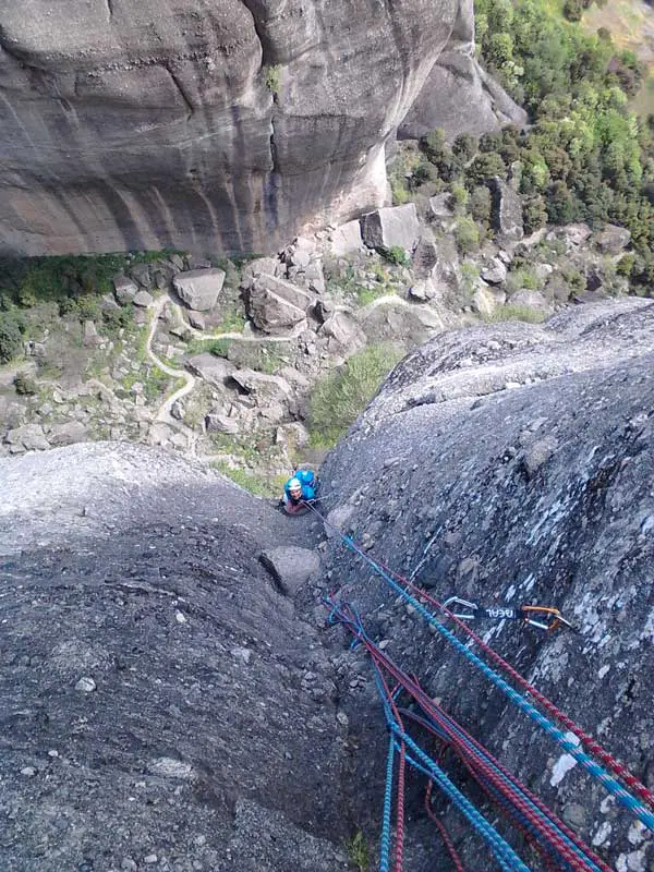 Escalade en Grèce dans les météores