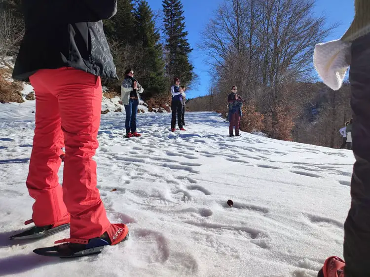 atelier yoga et respiration dans la neige