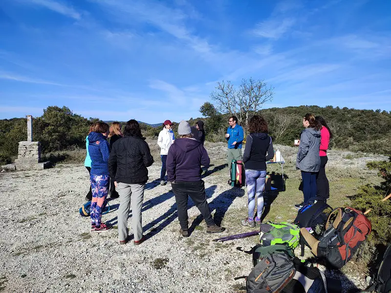 Au départ de la rando Yoga autour du Pic Saint loup