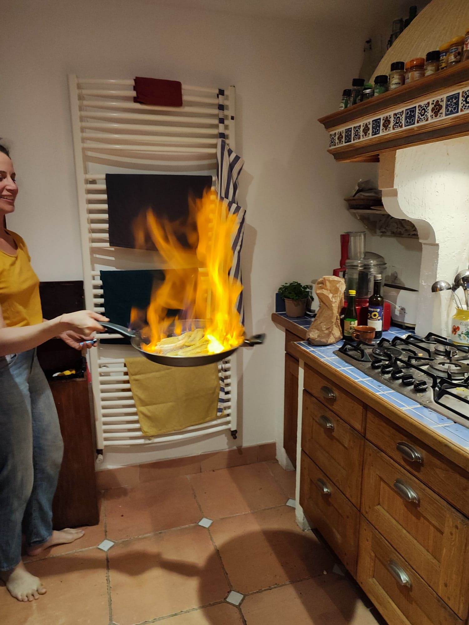 bananes flambées au rhum par Amélina de la vie est bleue