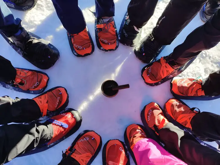 cercle de raquettes à neige EVVO et bol tibétain