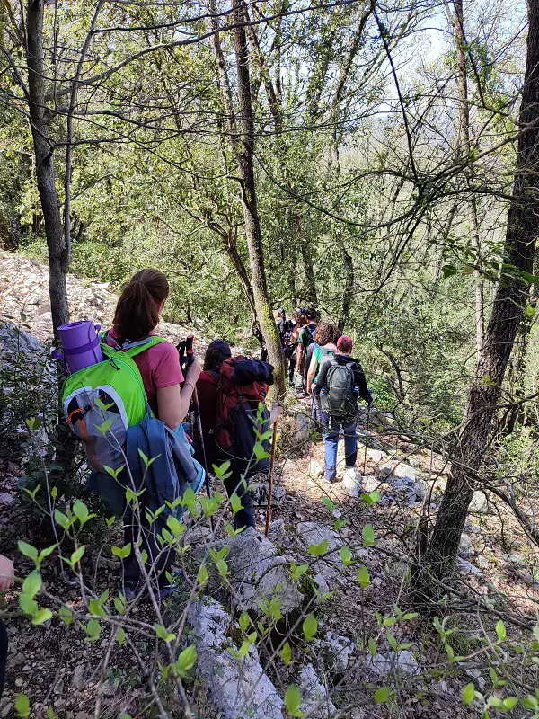 descente depuis les chemins de l'hortus